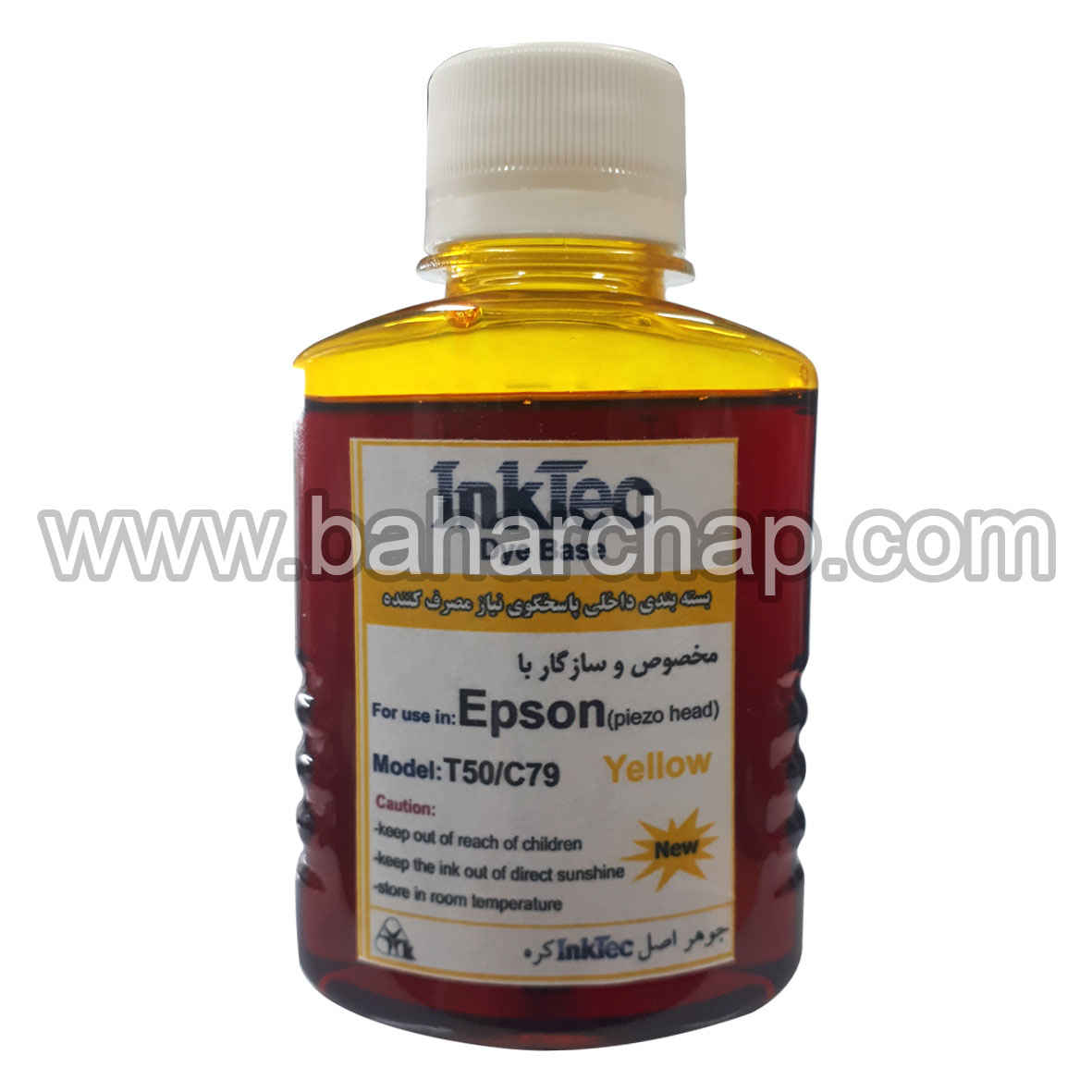 فروشگاه و خدمات اینترنتی بهارچاپ اصفهان-جوهر 100cc زرد اپسون INKTEC داخلی  - INKTEC epson Y ink 100cc 